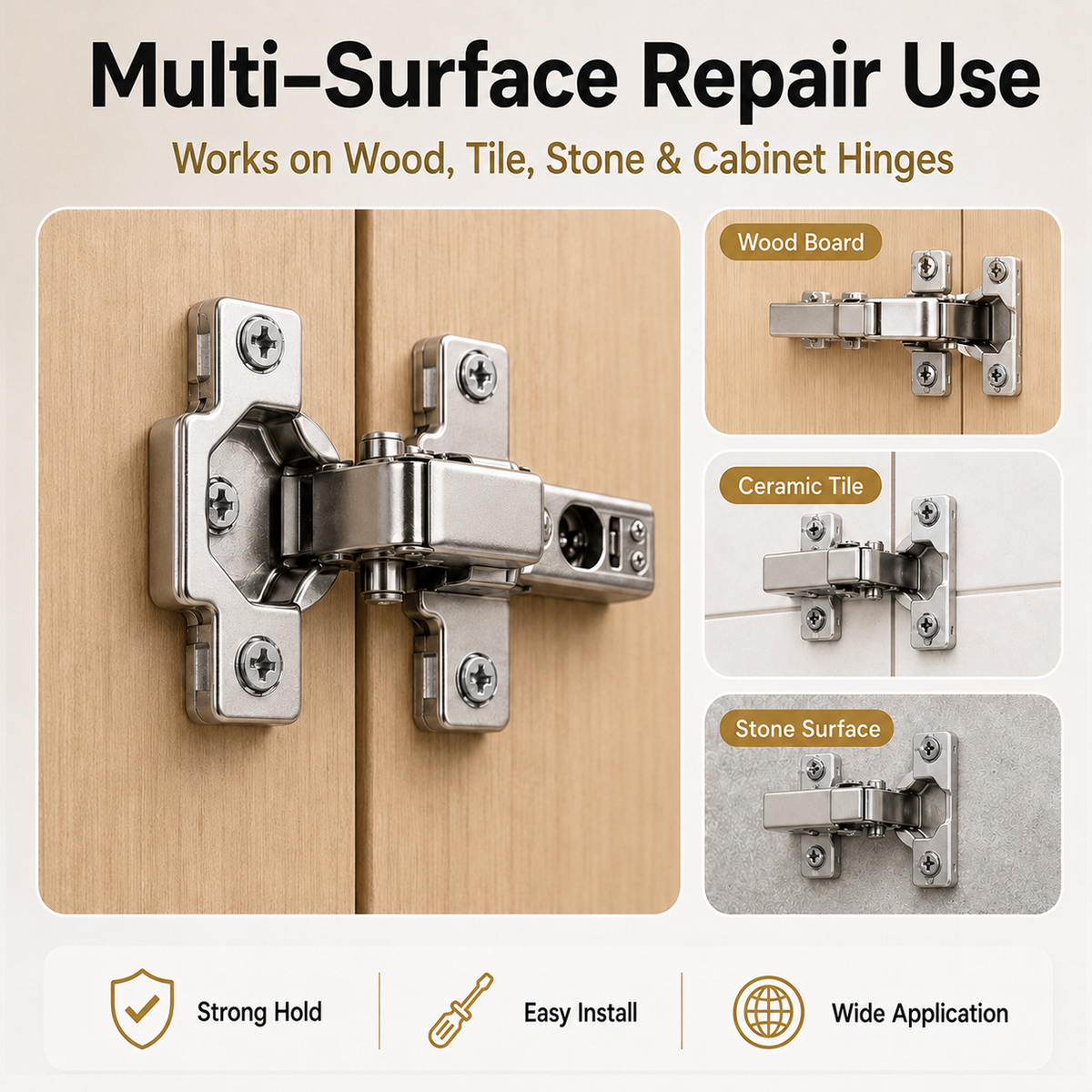 🔩 60Pcs Hinge Repair Kit with Wood Screws 🛠️