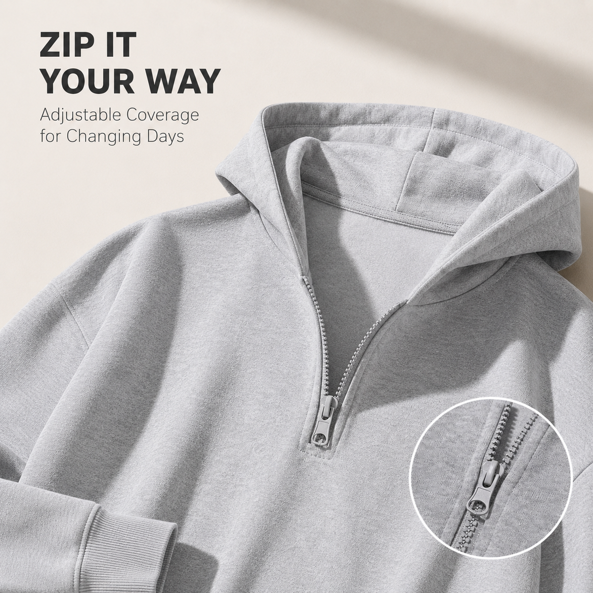 🧥 2-Piece Half-Zip Knit Hoodie & Straight-Leg Sweatpants Lounge Set 👖