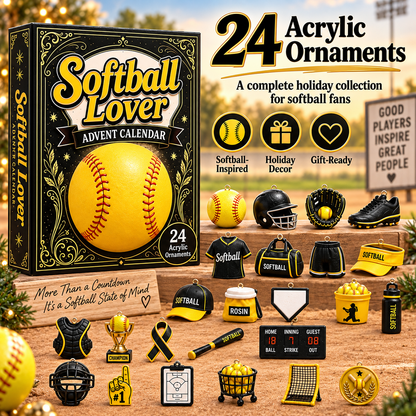 🎄 24 Days of Softball Spirit – Christmas Advent Ornament Calendar