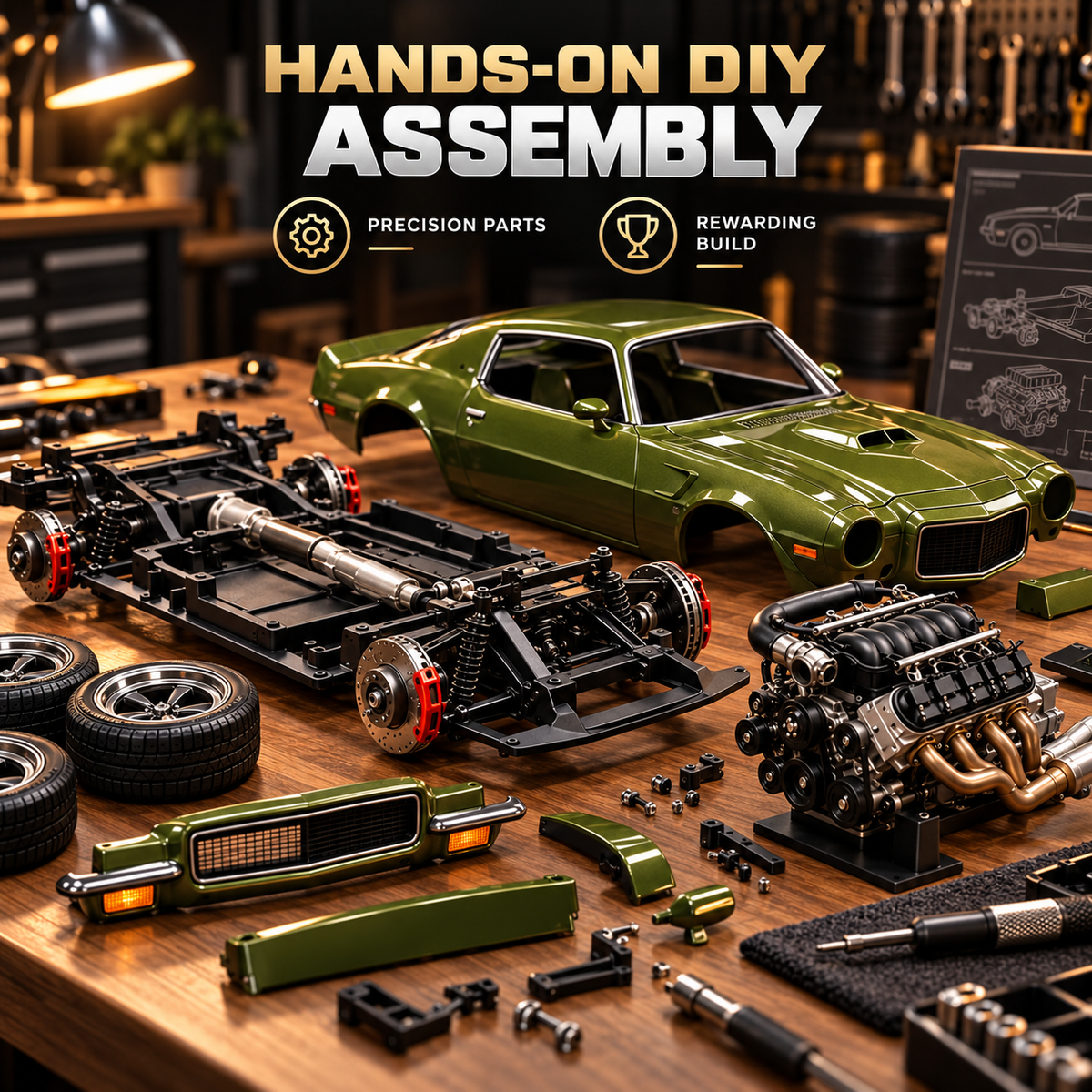 🔥 Limited-Time 49% OFF 🚗 DIY Classic Muscle Car Model Kit – Build & Display