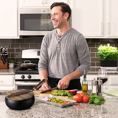 🍳 Uncoated Cast Iron Wok – Deep Iron Cooking Pan