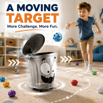 🗑️ Interactive Moving Trash Can Game 🎯