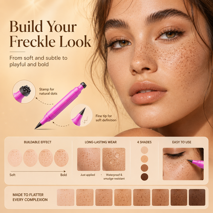 ✨ Dual-Ended Freckle Stamp Pen – Natural Faux Freckles & Beauty Marks in Seconds