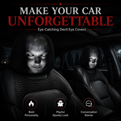 😈 2 Pcs Gothic Devil Eye Car Covers: Washable & Universal Fit 🚗