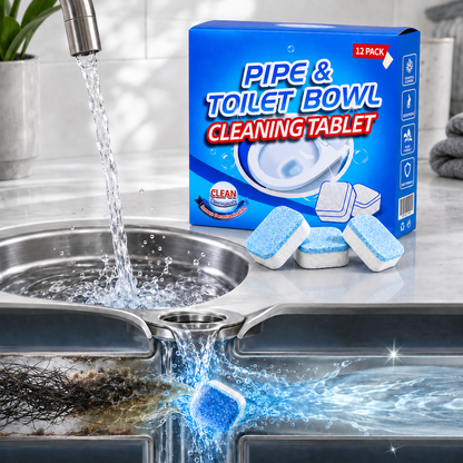 💥🫧Drain Cleaning Tablets 12 Pack For Sinks, Showers & Washing Machines