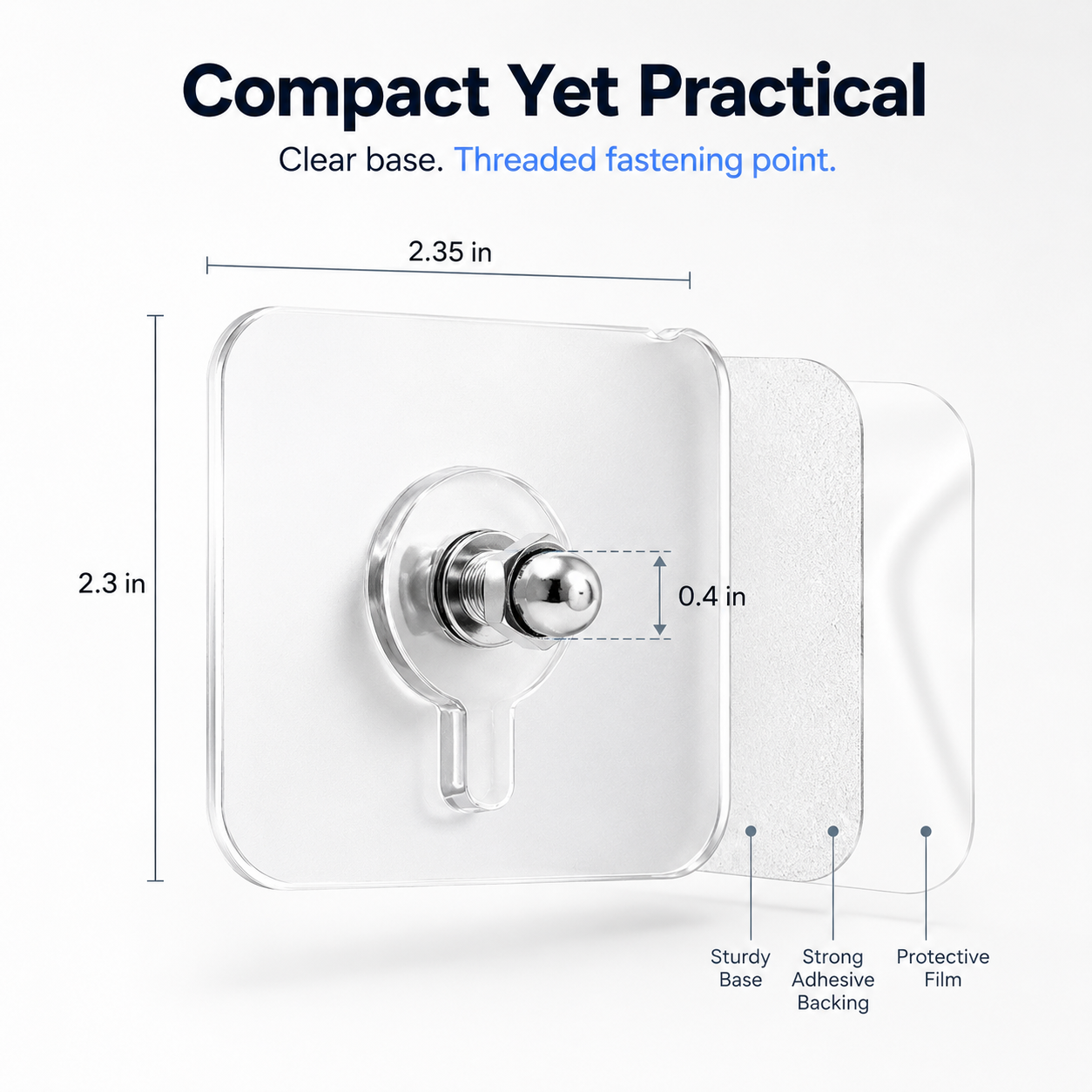 🔨 Self-Adhesive Threaded Wall Mount Screws for No-Drill Hanging 🔩