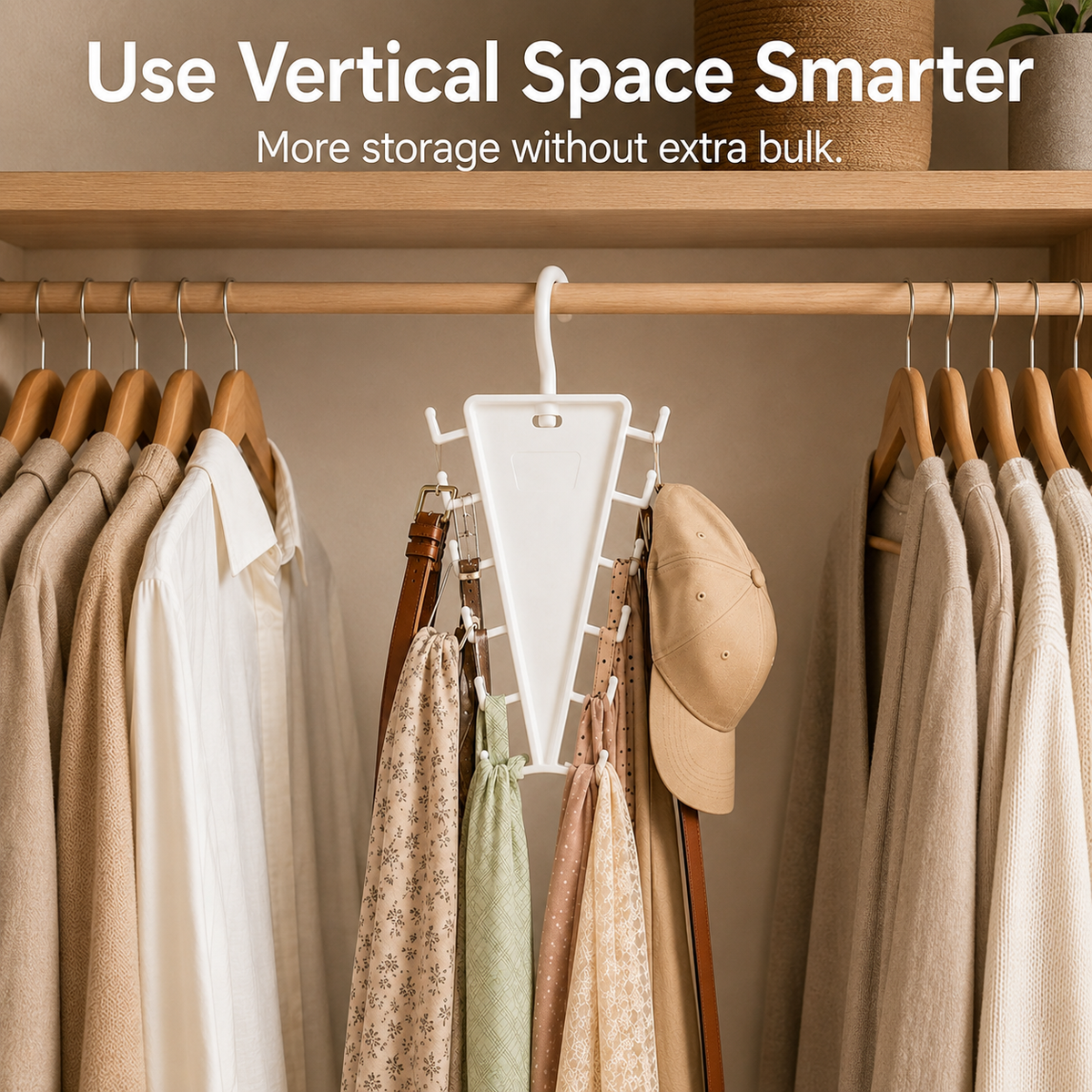 🎁 BUY 1 GET 1 FREE! 👔 12-Hook Rotating V-Hanger ✨