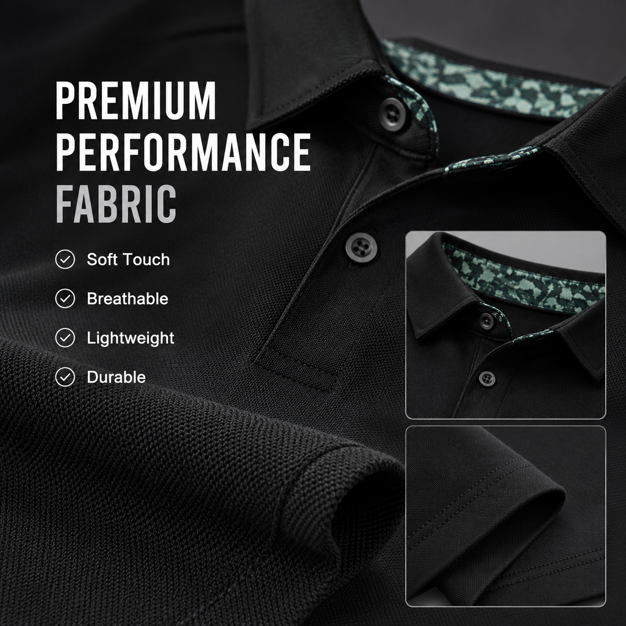 👔 Men's Breathable Stretch Polo Shirt | Cool, Comfortable & Sharp ✨