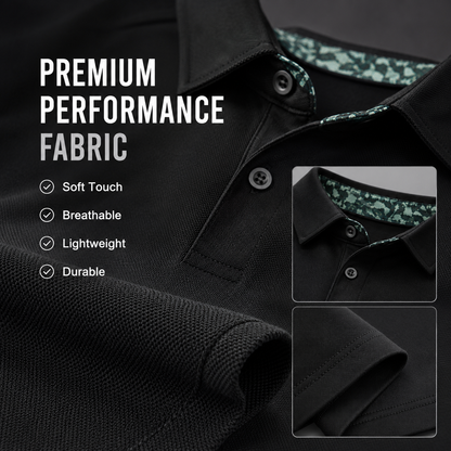👔 Men's Breathable Stretch Polo Shirt | Cool, Comfortable & Sharp ✨