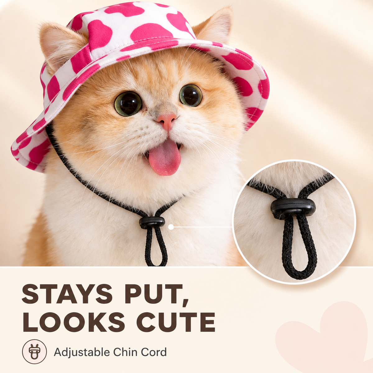 🐾 Adjustable Pet Bucket Sun Hat – Cute Outdoor Visor 👒