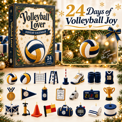 🎄 LAST CHANCE 50% OFF – 24-Day Volleyball Advent Calendar With 24 Game-Day Ornaments 🏐