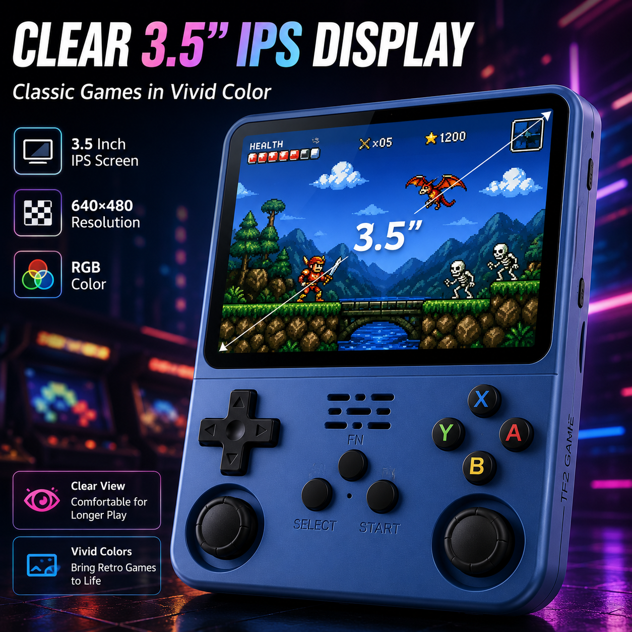 🌟 FIRST 100 ORDERS - 50% OFF |🎮 16,000+ Games Retro Handheld Console with 3.5” IPS Screen