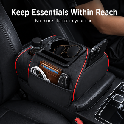 ✨ All-in-One Car Armrest Organizer – Cup Holder, Tissue Box & Side Storage