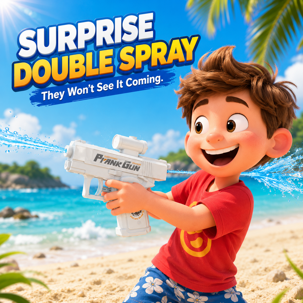 💦 Long-Range Trick Water Blaster – 8M Summer Spray Toy 🎯
