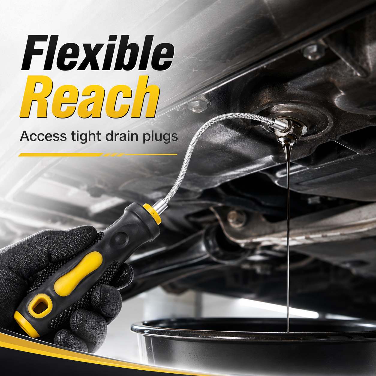 🛠️ Universal Flexible Oil Plug Remover Tool
