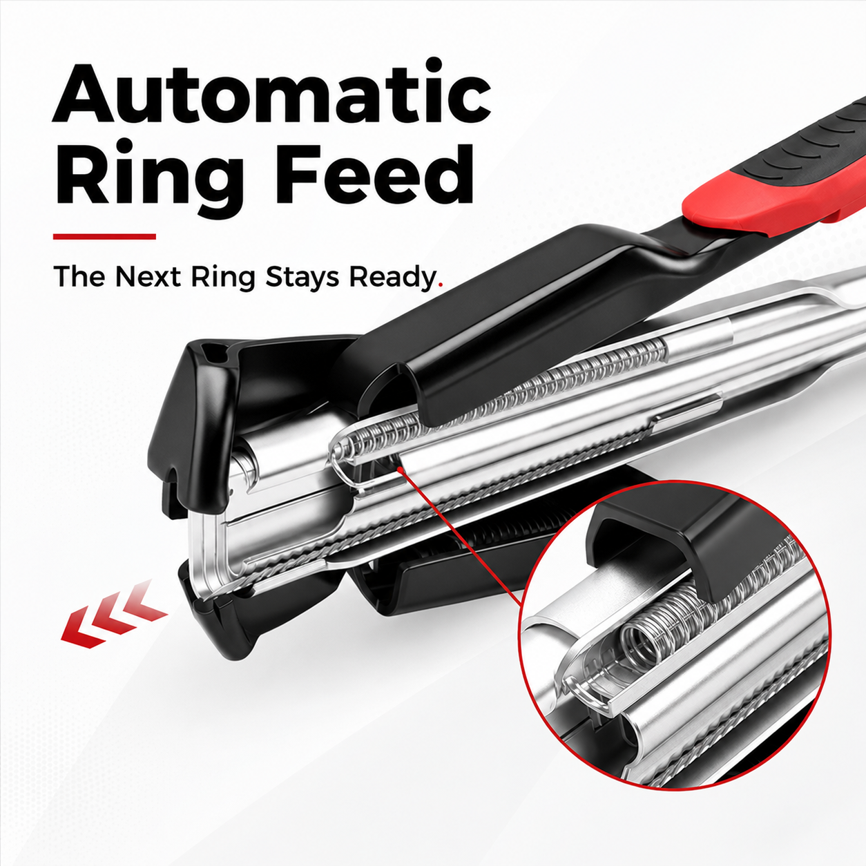 ⚙️ Automatic Spring Loaded Hog Ring Pliers Kit with 2500 Rings 🛠️