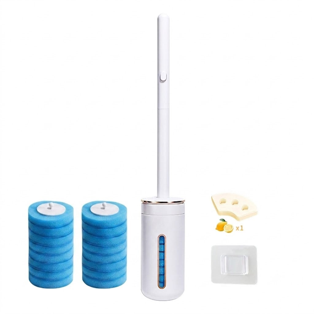 🧼 Disposable Toilet Cleaning Wand Kit Wall Mounted Caddy Storage Holder with Refills 🚽