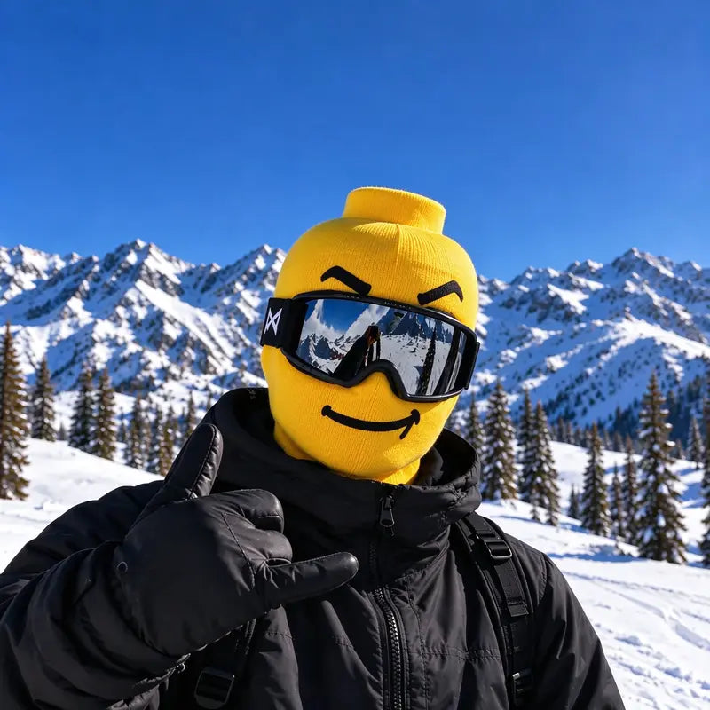 Simple smile face ski mask