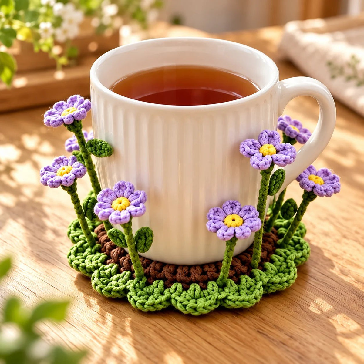 Handmade Crochet Floral Coaster | Everlasting Table Art 🌸