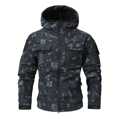 🏕️ Tactical Hooded Jacket with 9 Utility Pockets and Warm Fleece Lining