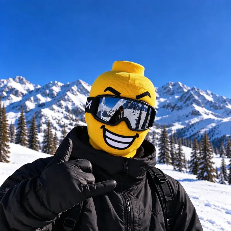 Grinning smile ski mask