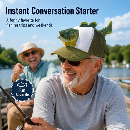 3D Fish Trucker Hat Realistic Bass Fishing Mesh Cap