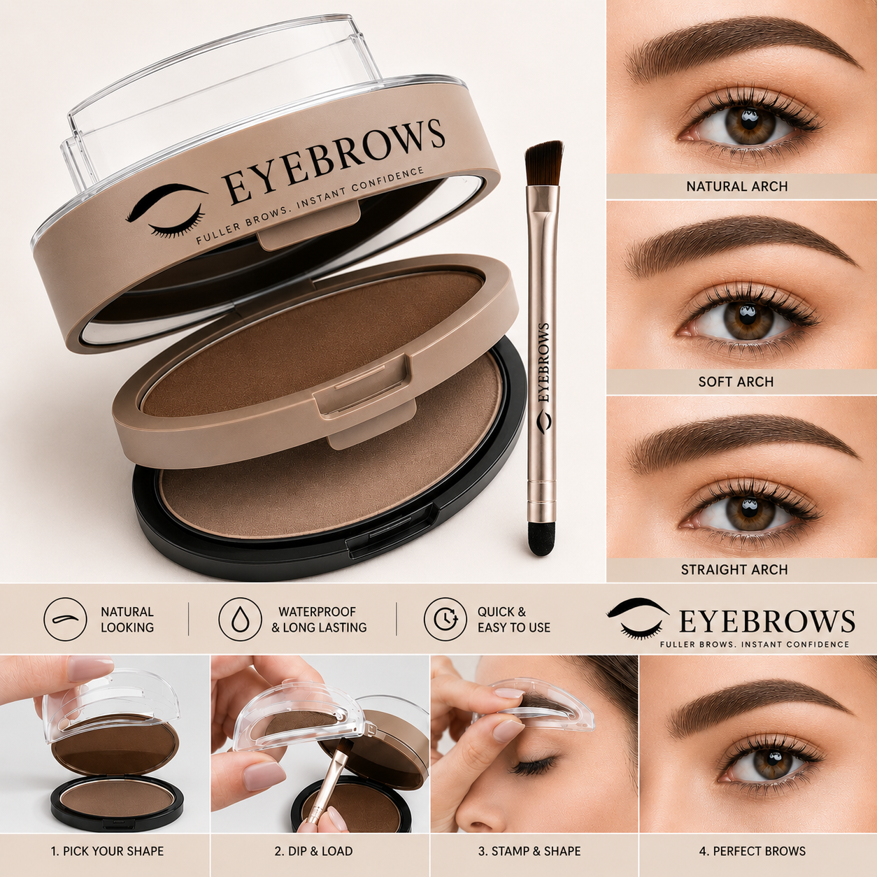 ✨50% OFF TODAY💖 Brow Stamp Kit – Perfect Brows in 5 Seconds
