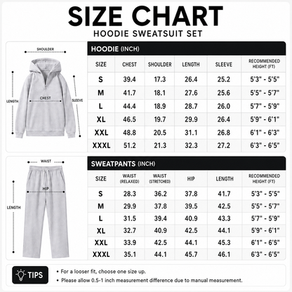 🧥 2-Piece Half-Zip Knit Hoodie & Straight-Leg Sweatpants Lounge Set 👖