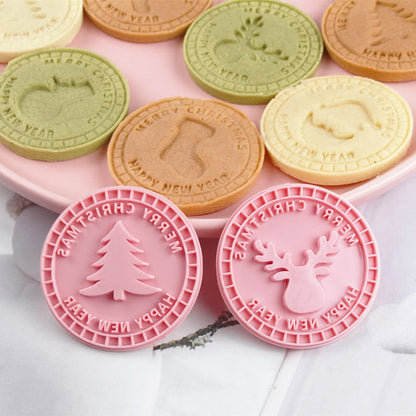 🔥HOT SALE 49% OFF🎄 Festive 3D Christmas Cookie Stamp and Baking Mold 🍪