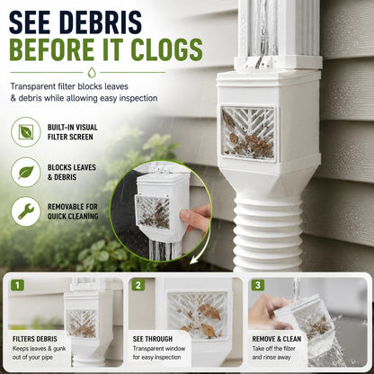 🌧️ Flexible Downspout Extension Kit – 22–63in Rainwater Drainage Pipe