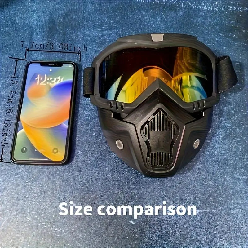 Detachable Full Face Goggle Mask