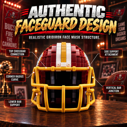 🏈 Football Helmet Building Blocks – 300+ Piece Collectible Model Kit 🎁