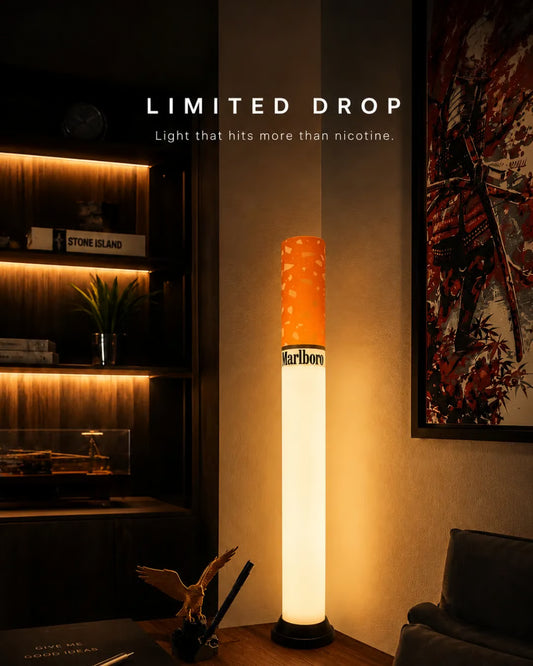 🚬 Cigarette Tube Shaped Style Floor Lamp | Retro Industrial Novelty Ambient Light