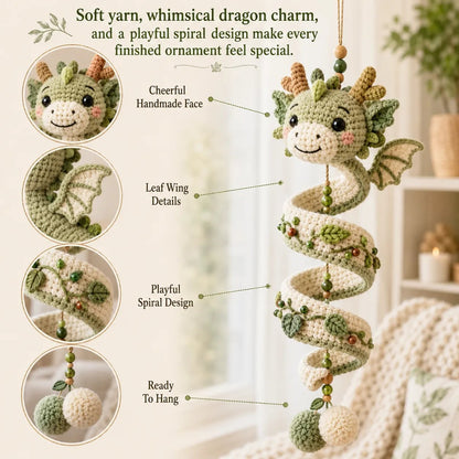 ⏳ Last Day 49% OFF – 🐉 DIY Dragon Spiral Hanging Ornament Crochet Kit ✨