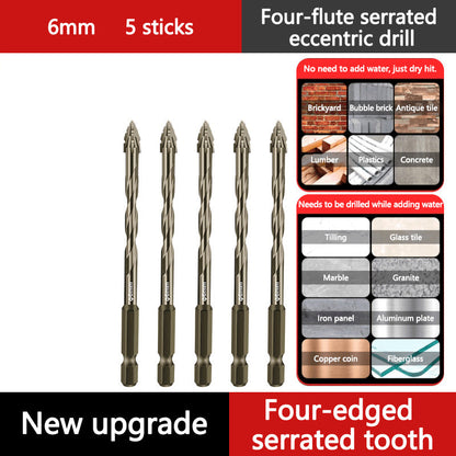 🔥 4PCS Eccentric Spiral Drill Bit Set – Deep Hole Drilling for Wood, Metal & Concrete ⚙️