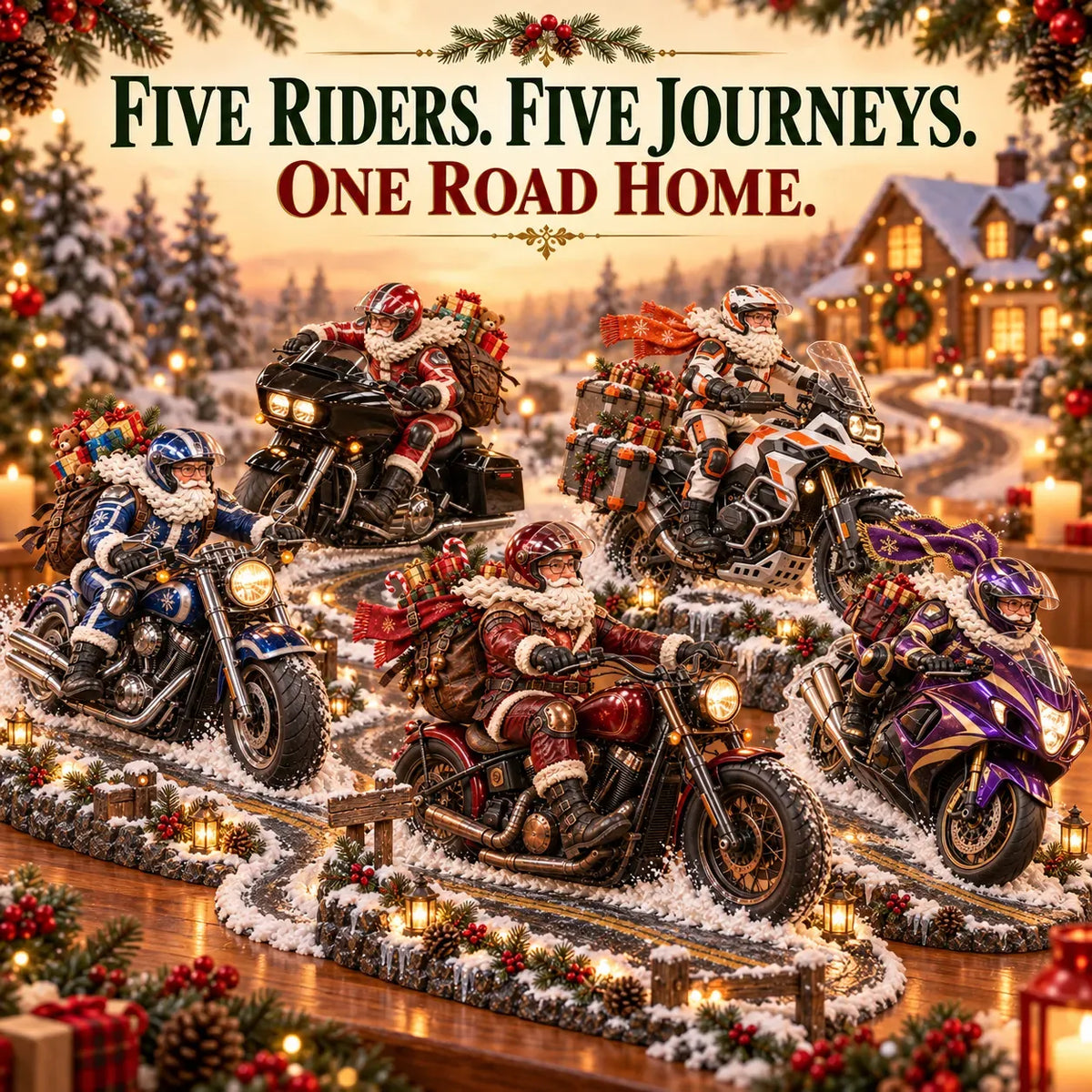 ⭐🏍️ Santa’s Ride Home – Christmas Motorcycle Keepsake Collection💨