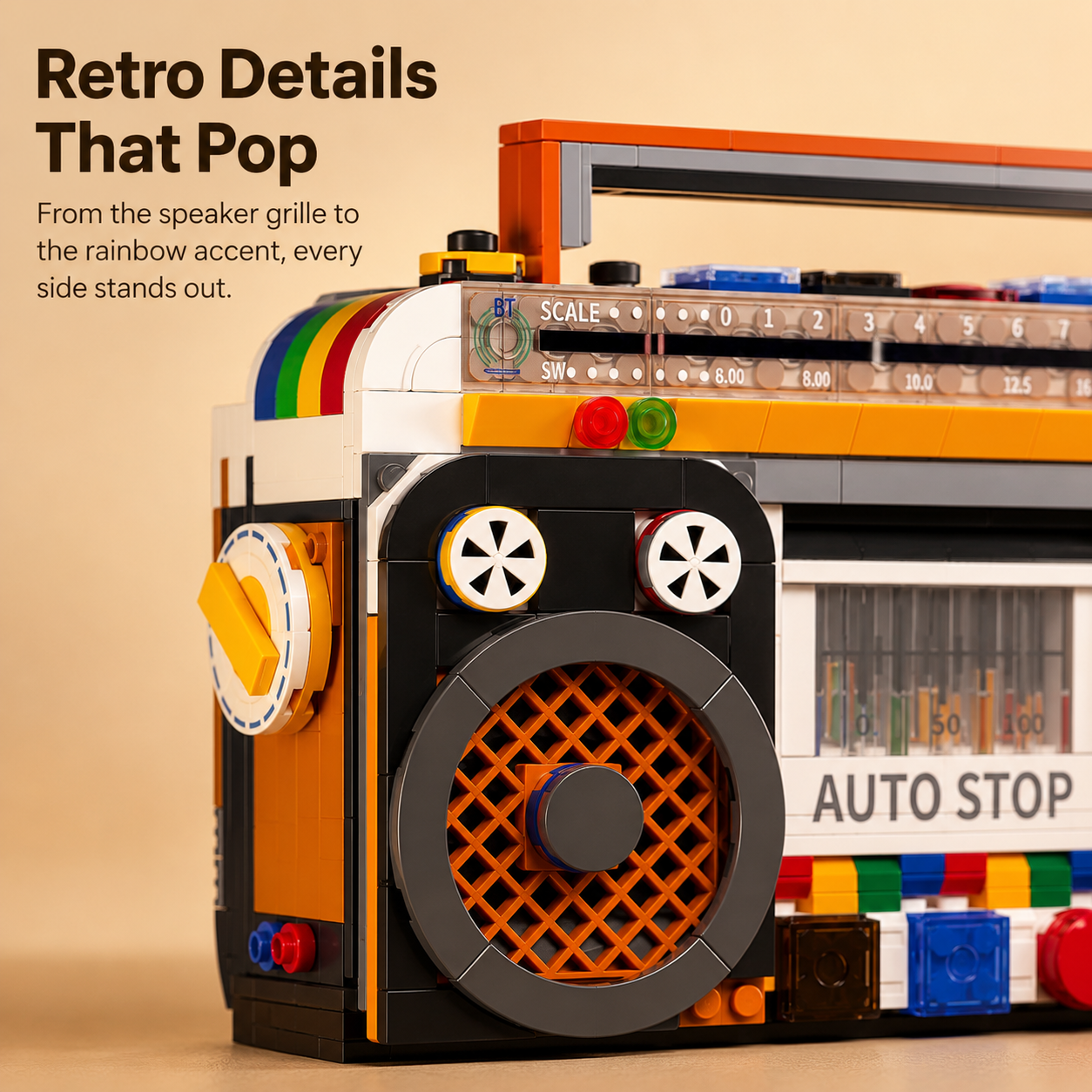 Retro Radio Recorder Building Blocks Brick Kits