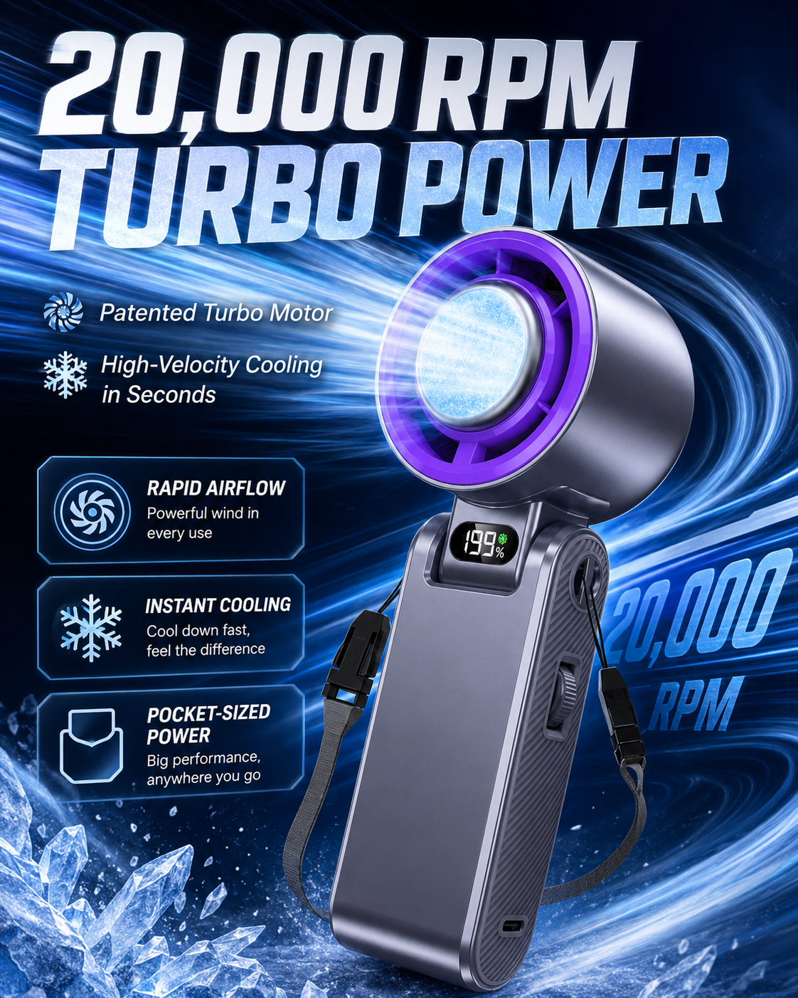 🔥Last Day 55% Off | Turbo Handheld Fan