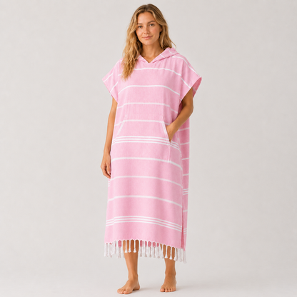 🏄 Hooded 100% Turkish Organic Cotton Beach & Surf Towel Poncho 🌊