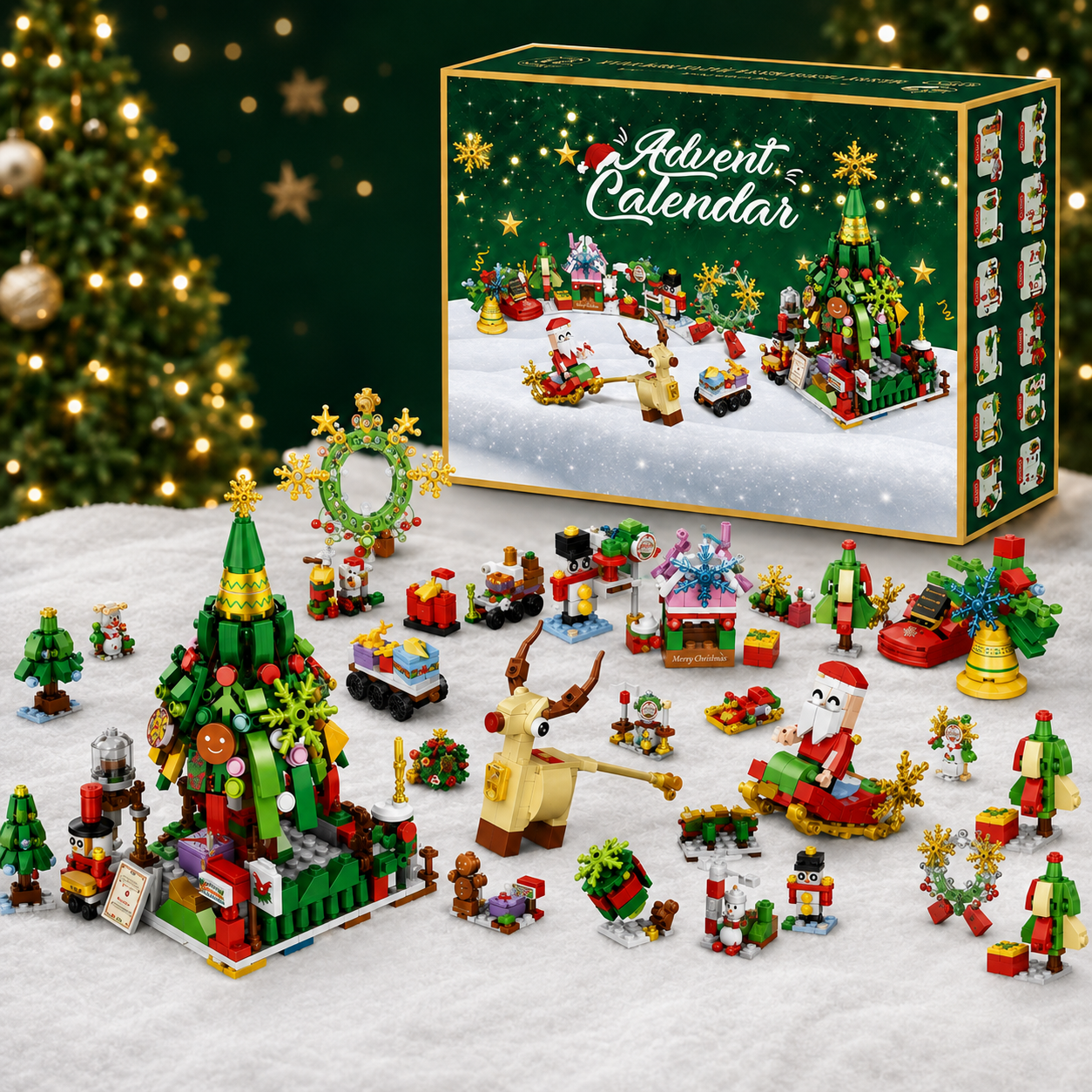 🎄 24-Day Christmas Building Blocks Advent Calendar Gift Set 🎅