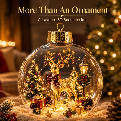 🔥 LIMITED-TIME 50% OFF 🔥 🎄 3D Miniature Christmas Globe Hanging Ornaments – 8 Collectible Scenes ✨