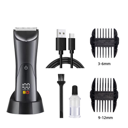 Waterproof Body Hair Trimmer for Men 🚿 Smooth Full-Body Grooming ✨