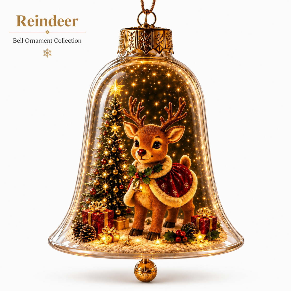 🎄 Christmas Bell Hanging Ornament with Miniature Scene – 3D Storybook Holiday Baubles 🔔