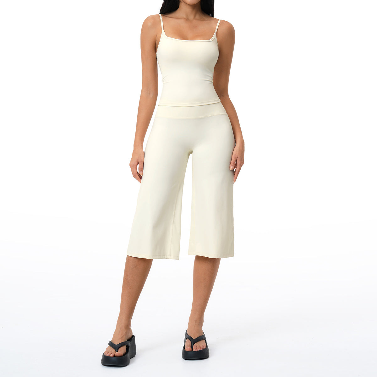 🧘 Women's 2-Piece Tank & Cropped Wide-Leg Activewear Set ✨