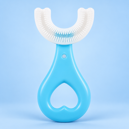 🦷 Kids 360° U-Shaped Oral Care Toothbrush – Gentle Silicone Training Brush ✨