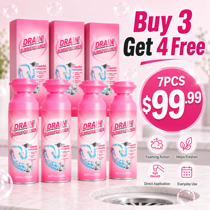 ⚡️ [BUY 1 GET 1 FREE] 🫧 Foaming Pipe Cleaner & Drain Deodorizer – 360° Expanding Sink Foam ✨