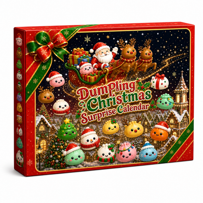 🥟 Christmas Dumpling Squishy Advent Calendar – 24 Days Holiday Toys 🎄