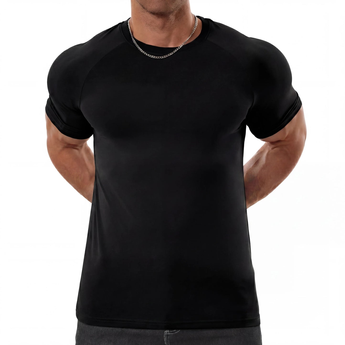 👕 Men Slim-Tapered Raglan T-Shirt Premium Wrinkle-Resistant Breathable Tee ⚡