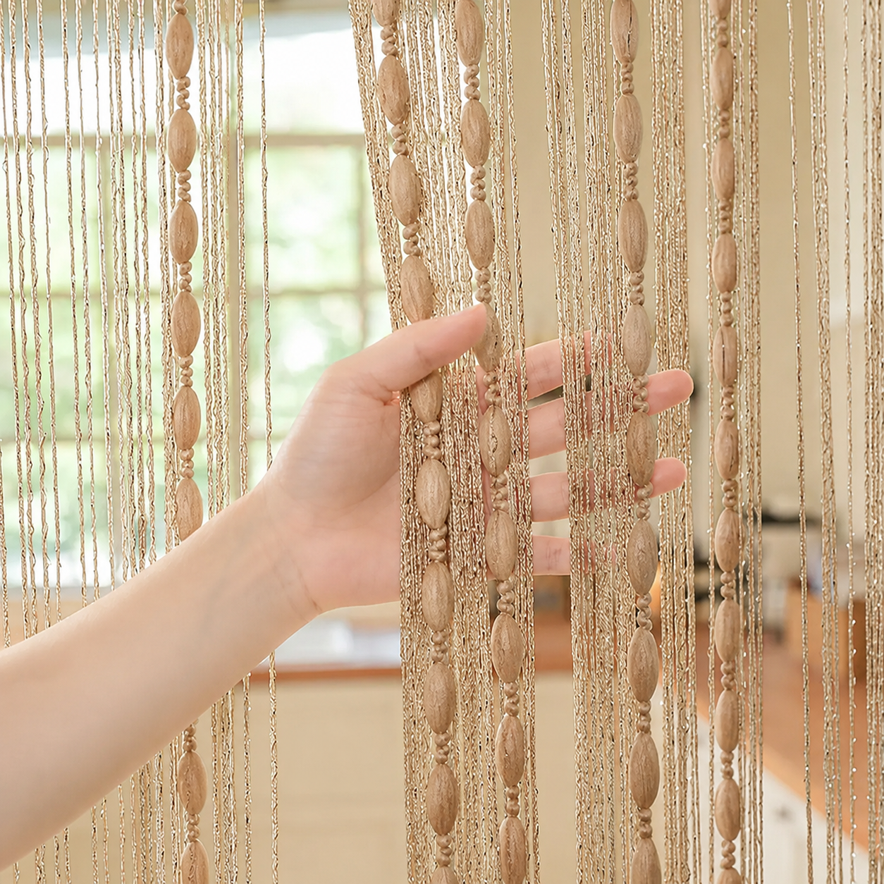 ✨ Elegant Beaded String Door Curtain 🚪