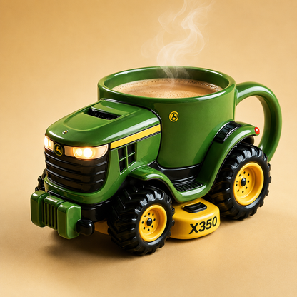 🚜 3D Sculpted Farm Tractor Novelty Mug – Rustic Harvester Coffee Cup 🌾